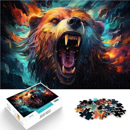 Puzzle 1000 Teile für Erwachsene. Buntes Tierbär-Lernspielzeug 50 x 75 cm ganze Familie von DLBHSG