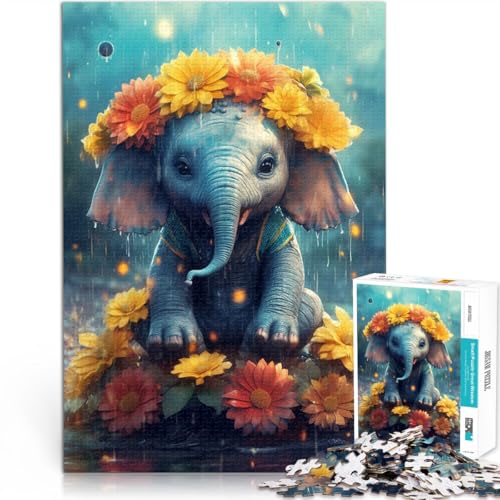 Puzzle 1000 Teile für Erwachsene. Niedliches Elefantenbaby-Denkspiel 50 x 75 cm ganze Familie ab 14 Jahren Puzzle 1000 Teile für Erwachsene. Niedliches Elefantenbaby-Denkspiel 50 x 75 cm ganze Familie ab 14 Jahren von DLBHSG