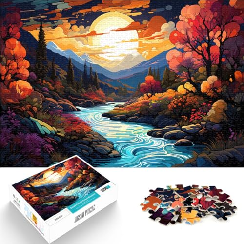 1000-teiliges Puzzle für Erwachsene farbenfrohe Landschaft interessantes Puzzle zur Stressreduzierung 50 x 75 cm geeignet als Schreibtischdekoration 1000-teiliges Puzzle für Erwachsene farbenfrohe Landschaft interessantes Puzzle zur Stressreduzierung 50 x 75 cm geeignet als Schreibtischdekoration von DLBHSG
