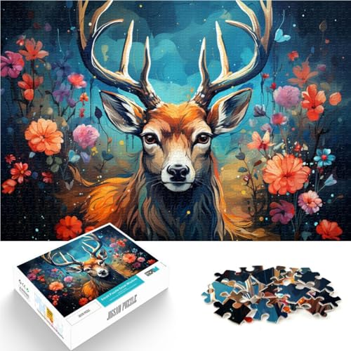 Puzzle Bärenmalerei 1000 Teile Puzzle 19,7 x 29,5 Zoll Holzpuzzle Lernspiel für Erwachsene und Kinder ab 14 Jahren von DLBHSG