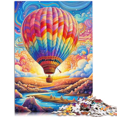 Puzzle 1000 Teile für Erwachsene Bunte Heißluftballons Lernspiel Herausforderungsspielzeug 50x75cm Geeignet für die Schreibtischdekoration von DLBHSG