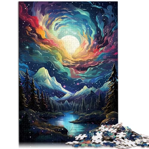 Puzzle Erwachsene 1000 Teile Aurora Mountain Familienspiel Erwachsene 50 x 75 cm anspruchsvoll zu vervollständigen Aber unterhaltsam und humorvoll Teenager ab 14 Jahren von DLBHSG