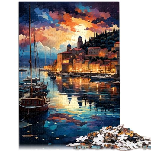 Puzzle Erwachsene 1000 Teile Hafen von Dubrovnik DIY-Puzzle-Spielzeug 50 x 75 cm Herausforderung die Gehirnintelligenz süchtig machendes Spielzeug Teenager ab 14 Jahren von DLBHSG