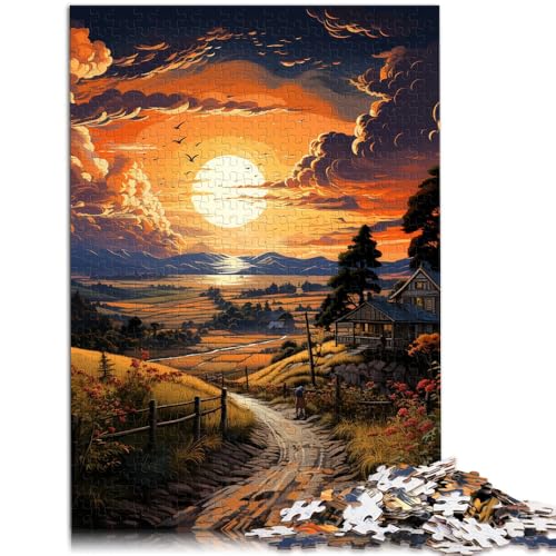 Puzzle Erwachsene 1000 Teile wunderschöner Sonnenuntergang DIY-Puzzle Spielzeug 50 x 75 cm Herausforderung die Gehirnintelligenz süchtig machendes Spielzeug Teenager ab 14 Jahren von DLBHSG