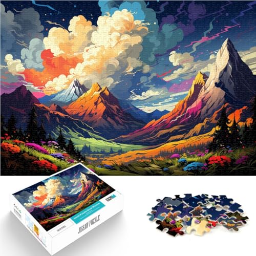 Puzzle für Erwachsene mit 1000 Teilen Pyrenäen-Gebirge Denkspiel 50 x 75 cm Lernspiel für Geburtstag Weihnachten für Teenager ab 14 Jahren von DLBHSG