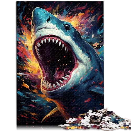Puzzle Erwachsene mit 1000 Teilen Galaxie-Hai Familienspiel Erwachsene und 50 x 75 cm Wanddekoration einzigartige Geburtstags Teenager ab 14 Jahren von DLBHSG