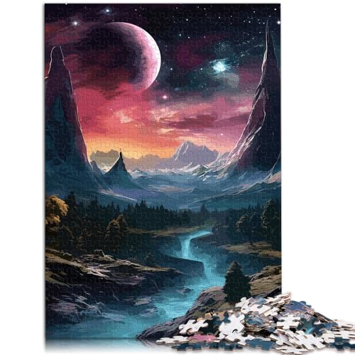 Puzzle für Erwachsene 1000 Teile Berge und Planeten Familienunterhaltungsspielzeug 50 x 75 cm Stressabbau Staycation Zeit totschlagen von DLBHSG
