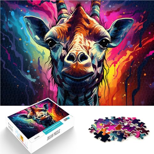Puzzle für Erwachsene 1000 Teile Giraffenmalerei Denkspiel 50 x 75 cm Geburtstagsgeschenk Geschenke Wandkunst für Kinder ab 14 Jahren von DLBHSG