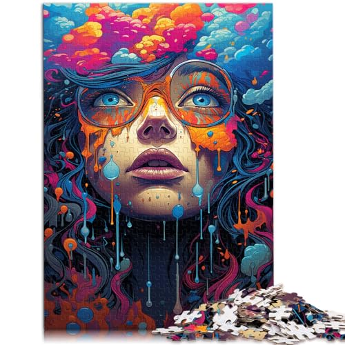 Puzzle-Geschenk elementarer roter Tiger Puzzles mit 1000 Teilen für Erwachsene und Kinder 19,7 x 29,5 Zoll Holzpuzzle Stressabbau-Spielzeug für Jugendliche und Kinder von DLBHSG