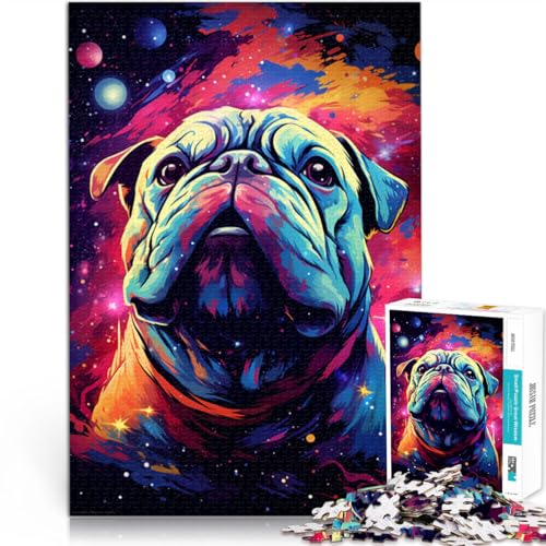 Puzzle für Erwachsene mit 1000 Teilen Cosmic Bulldog Denkspiel 50 x 75 cm anspruchsvolles Spiel und Familienspiel geeignet für Kinder und Jugendliche ab 14 Jahren von DLBHSG
