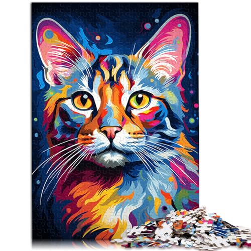 Puzzle für Erwachsene 1000 Teile Gemälde Einer Bengalkatze Lernspielzeug 50 x 75 cm ganze Familie von DLBHSG