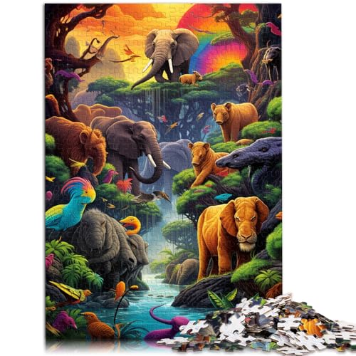 1000-teiliges Puzzle für Erwachsene afrikanische Tiere Lernspiel Herausforderungsspielzeug 50 x 75 cm Lernspiel für Geburtstag Weihnachten für Teenager ab 14 Jahren von DLBHSG