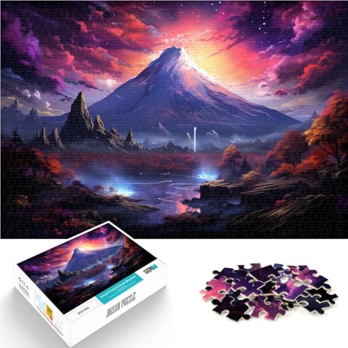 1000-teiliges Puzzle für Erwachsene farbenfroher Berg Fuji zum Stressabbau 50 x 75 cm anspruchsvolles Spiel und Familienspiel für 14-Jährige von DLBHSG