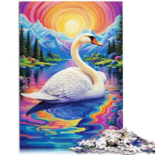 1000-teiliges Puzzle für Erwachsene künstlerisches Schwanen-Puzzle Lernspiele 50 x 75 cm Lernspiel für Geburtstag Weihnachten für Kinder ab 14 Jahren von DLBHSG
