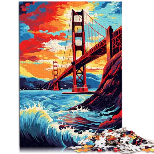Puzzle für Erwachsene 1000 Teile „Die Golden Gate Bridge“ pädagogische Herausforderung 26 x 38 cm Lernspiel für Geburtstag Weihnachten Puzzle für Erwachsene 1000 Teile „Die Golden Gate Bridge“ pädagogische Herausforderung 26 x 38 cm Lernspiel für Geburtstag Weihnachten von DLBHSG