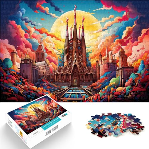 Puzzle für Erwachsene 1000 Teile „Sagrada Familia“ Lernpuzzle 50 x 75 cm Lernspiel für Geburtstag Weihnachten von DLBHSG