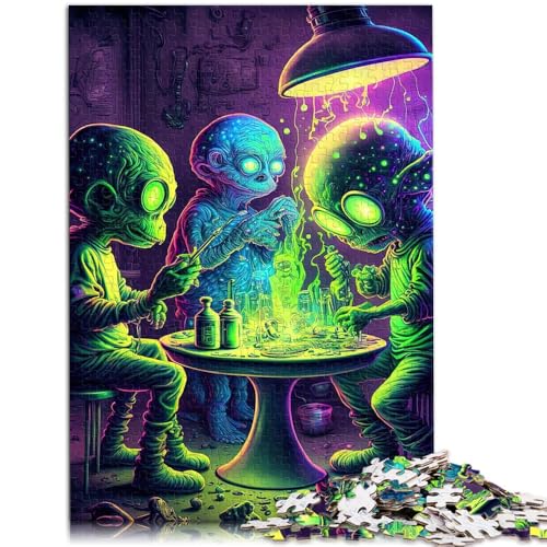 Puzzle für Erwachsene 1000 Teile Alien-Monster Stressabbau 26 x 38 cm geeignet als Schreibtischdekoration geeignet für Jugendliche ab 14 Jahren von DLBHSG