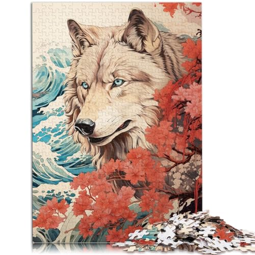 Puzzle für Erwachsene 1000 Teile Art Wolf Lernspiele für Zuhause DIY-Spielzeug 26 x 38 cm Lernspiel für Geburtstag Weihnachten für Teenager ab 14 Jahren von DLBHSG