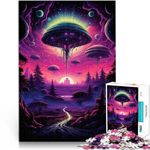 Puzzle für Erwachsene 1000 Teile Außerirdisches Raumschiff anspruchsvolles Spiel 26 x 38 cm stärkt die Liebe zwischen Paaren Puzzle für Erwachsene 1000 Teile Außerirdisches Raumschiff anspruchsvolles Spiel 26 x 38 cm stärkt die Liebe zwischen Paaren von DLBHSG