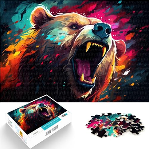 Puzzle für Erwachsene 1000 Teile Bär Lernspielzeug 50 x 75 cm Spaß für zu Hause Geburtstagsgeschenk Reisegeschenk von DLBHSG