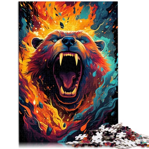 Puzzle für Erwachsene 1000 Teile Bärenhand-Schnelligkeitswettbewerb 26 x 38 cm mit passendem Poster und Quizblatt für Teenager ab 14 Jahren von DLBHSG