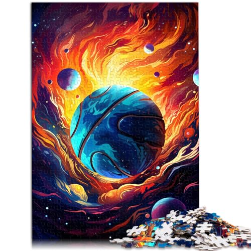Puzzle für Erwachsene 1000 Teile Basketball umgeben von Planeten Quizspiel 50 x 75 cm ganze Familie Puzzle für Erwachsene 1000 Teile Basketball umgeben von Planeten Quizspiel 50 x 75 cm ganze Familie von DLBHSG
