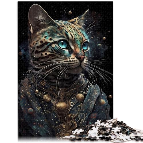 Puzzle für Erwachsene 1000 Teile Bengalkatze Spielzeug Lernspiele Stressabbau 50x75cm Angebot als Geschenk für die ganze Familie von DLBHSG