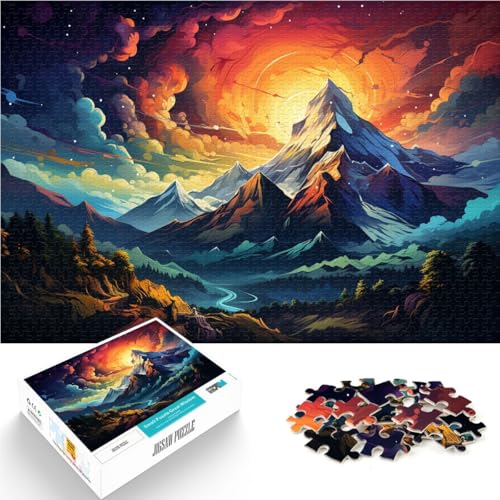 Puzzle für Erwachsene 1000 Teile Berge vor Sonnenuntergang Puzzle-Geschenke 50 x 75 cm Geburtstagsgeschenk Geschenke Wandkunst für Teenager ab 14 Jahren von DLBHSG