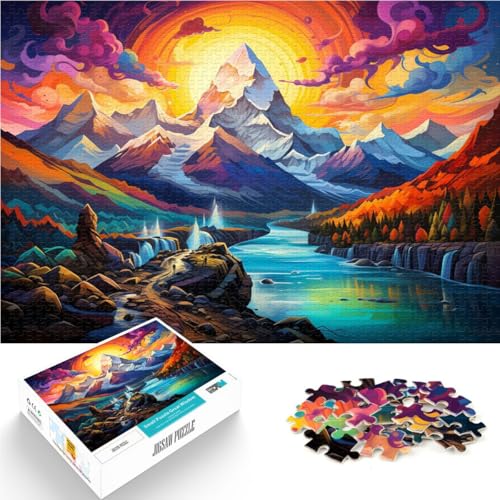 Puzzle für Erwachsene 1000 Teile Berge vor Sonnenuntergang Quizspiel 50 x 75 cm Geschenke für Freunde und Familie für 14-Jährige Puzzle für Erwachsene 1000 Teile Berge vor Sonnenuntergang Quizspiel 50 x 75 cm Geschenke für Freunde und Familie für 14-Jährige von DLBHSG