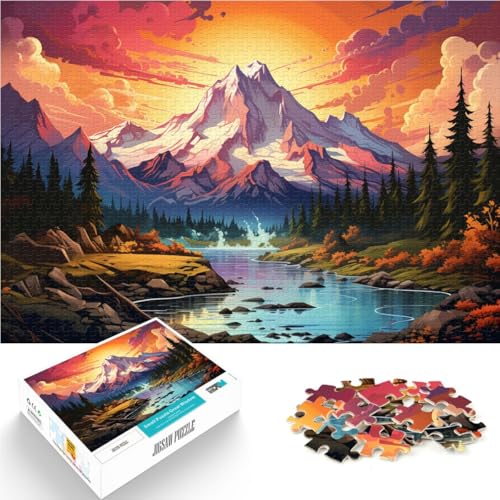 Puzzle für Erwachsene 1000 Teile Berglandschaft Lernspiele Heimdekorationspuzzle 50 x 75 cm einzigartige Heimdekoration und Geschenke von DLBHSG