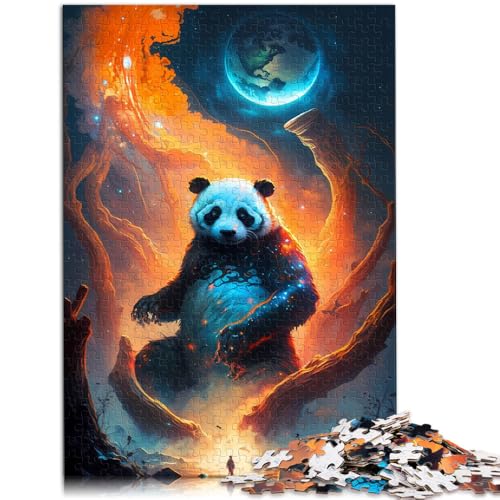 Puzzle für Erwachsene 1000 Teile Bezauberndes Panda-Spiel Spielzeug 50 x 75 cm mit passendem Poster und Quizblatt von DLBHSG