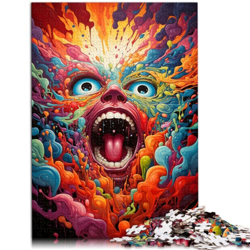 Puzzle für Erwachsene 1000 Teile Bizarre farbenfrohe Monster Lernspielzeug Familienspiele 26 x 38 cm anspruchsvolles Spiel und Familienspiel von DLBHSG