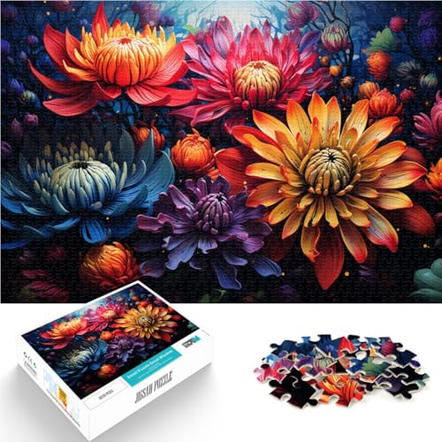 Puzzle für Erwachsene 1000 Teile Blumen Spielzeug Lernspiele Stressabbau 26x38cm Stressabbau Staycation Zeit totschlagen von DLBHSG