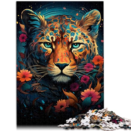 Puzzle für Erwachsene 1000 Teile Blumenleopard Lernspielzeug Familienspiele 50 x 75 cm ganze Familie von DLBHSG