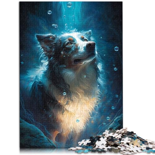 Puzzle für Erwachsene 1000 Teile Border Collie-Hund DIY-Puzzle-Spielzeug 26 x 38 cm Stressabbau Urlaub zu Hause Zeitvertreib für Teenager ab 14 Jahren von DLBHSG