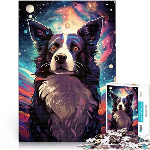 Puzzle für Erwachsene 1000 Teile Border-Collie-Spiel Spielzeug für die ganze Familie Geschenk 50 x 75 cm anspruchsvolles Spiel und Familienspiel von DLBHSG