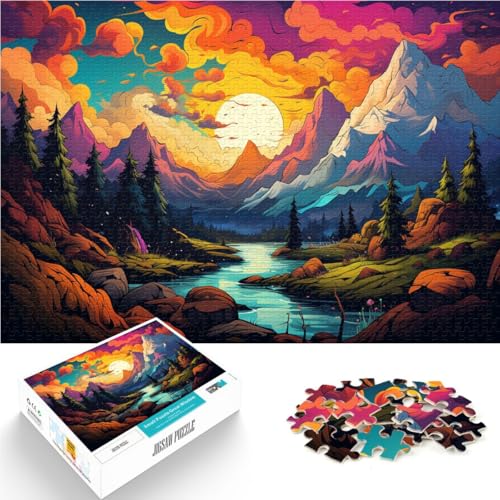 Puzzle für Erwachsene 1000 Teile Bunte Berge schwieriges Puzzle 50 x 75 cm Stressabbau Urlaub zu Hause Zeitvertreib für Kinder ab 14 Jahren von DLBHSG