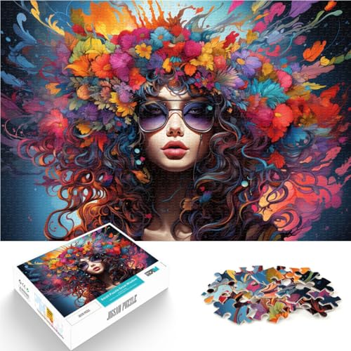 Puzzle für Erwachsene 1000 Teile Bunte Blumengöttin Herausforderndes Spielspielzeug 50x75cm Herausforderndes Spiel und Familienspiel von DLBHSG