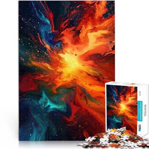 Puzzle für Erwachsene 1000 Teile Bunte Explosionsgalaxie Spielzeug Lernspiele Stressabbau 26 x 38 cm anspruchsvolles Spiel und Familienspiel von DLBHSG