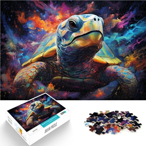 Puzzle für Erwachsene 1000 Teile Bunte Feuerschildkröte anspruchsvolles Spiel 50 x 75 cm Lernspiel für Geburtstag Weihnachten von DLBHSG