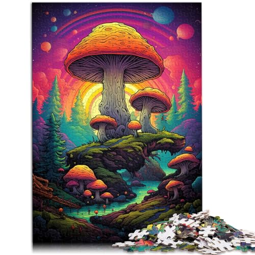 Puzzle für Erwachsene 1000 Teile Bunte Pilze Spielzeug Lernspiele Stressabbau 26x38cm Künstlersammlung Bildende Kunst von DLBHSG