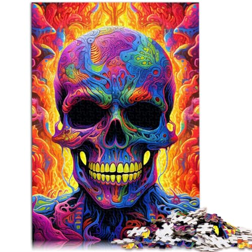Puzzle für Erwachsene 1000 Teile Bunte Totenköpfe Handgeschwindigkeitswettbewerb 50 x 75 cm mit passendem Poster und Quizblatt von DLBHSG