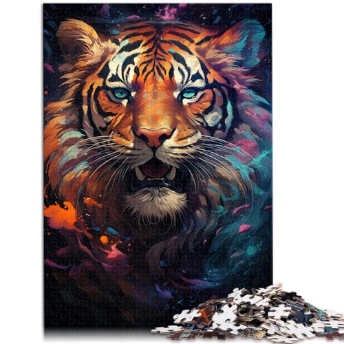 Puzzle für Erwachsene 1000 Teile Bunter Fantasietiger Anspruchsvolles Spiel Puzzles 50x75cm Anspruchsvolles Spiel und Familienspiel von DLBHSG