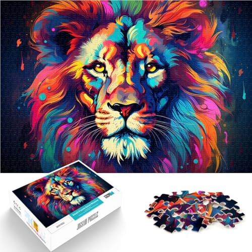 Puzzle für Erwachsene 1000 Teile Bunter Löwe als Puzzle-Geschenk 50 x 75 cm geeignet als Schreibtischdekoration für 14-Jährige Puzzle für Erwachsene 1000 Teile Bunter Löwe als Puzzle-Geschenk 50 x 75 cm geeignet als Schreibtischdekoration für 14-Jährige von DLBHSG