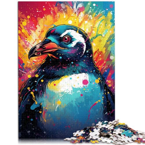 Puzzle für Erwachsene 1000 Teile Bunter Pinguin Lernspiele für Zuhause DIY-Spielzeug 50 x 75 cm Lernspiel für Geburtstag Weihnachten von DLBHSG