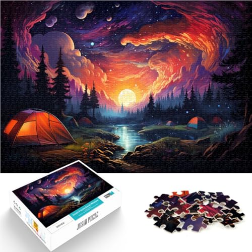 Puzzle für Erwachsene 1000 Teile Camping unter Nachtansicht Quizspiel 26 x 38 cm anspruchsvolles Spiel und Familienspiel für Teenager ab 14 Jahren Puzzle für Erwachsene 1000 Teile Camping unter Nachtansicht Quizspiel 26 x 38 cm anspruchsvolles Spiel und Familienspiel für Teenager ab 14 Jahren von DLBHSG