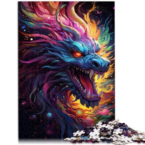 Puzzle für Erwachsene 1000 Teile Chinesischer Drache Lernspielzeug 50x75cm Stressabbau Schwierige Herausforderung von DLBHSG
