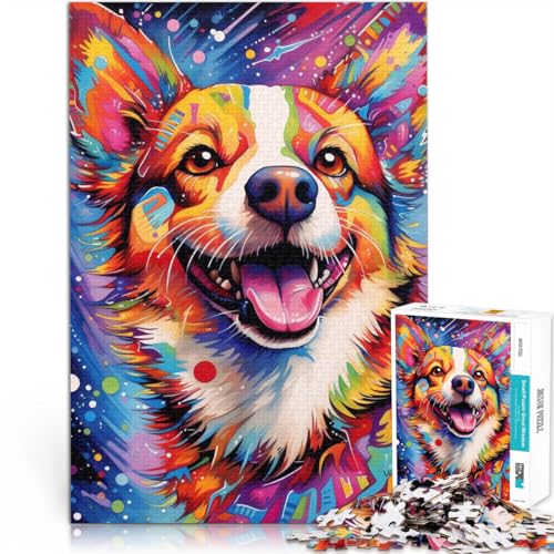 Puzzle für Erwachsene 1000 Teile Corgi-Tiere pädagogisches Spielzeug zum Stressabbau 50 x 75 cm ganze Familie von DLBHSG