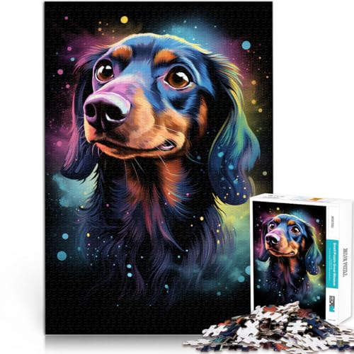 Puzzle für Erwachsene 1000 Teile Cosmic Dachshund Impossible Puzzle 50x75cm ganze Familie ab 14 Jahren von DLBHSG