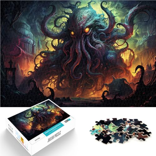 Puzzle für Erwachsene 1000 Teile Cthulhu Invasion Spielzeug Lernspiele Stressabbau 26x38cm Angebot als Geschenk für die ganze Familie von DLBHSG